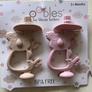 Silicone Teethers - Pink and Tan